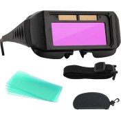 Resim Dgspirit Jaerbee Kaynak Gözlüğü Güneş Enerjili Otomatik Kararan Kaynak Maskesi Gözlük Kaynakçı Gözlükleri Elastik Kafa Bandı ve Saklama Kutusu (Yurt Dışından) 