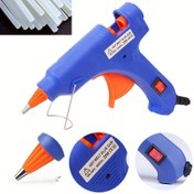 Resim 20W Mini Taşınabilir Sıcak Silikon Tabancası, Yapıştırıcı Çubukları ile Ev Onarımı, El Yapımı Kumaş DIY, Ahşap, Cam, Kartlar, El İşi Tutkalı için uygundur - AB Fişi 