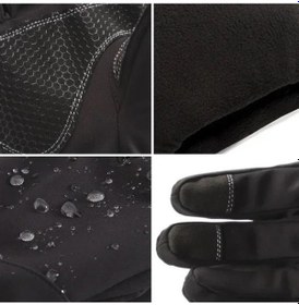 Resim Single Sword Softshell Soğuk, Rüzgar Ve Su Geçirmez Touch Uyumlu , Motorcu Ve Koruyucu Koruyucu Eldiven 