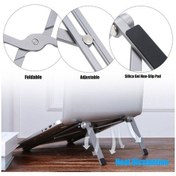 Resim Reedark 3 Seviyeli Ayarlanabilir Taşınabilir Havalandırmalı Alüminyum Alaşım Dizüstü Bilgisayar Standı Boz Bh Boz 