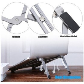 Resim Reedark 3 Seviyeli Ayarlanabilir Taşınabilir Havalandırmalı Alüminyum Alaşım Dizüstü Bilgisayar Standı Boz Bh Boz 