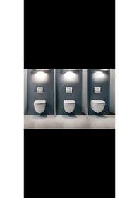 Resim Sanica Rezervuar Panel P03 Parlak Krom Boyalı 21 X 18 Cm Gri - Gümüş 