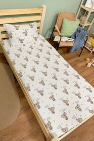 Resim Organik Tek Kişilik Lastikli Çarşaf Seti - Rüzgar Yolcusu 140 x 200 