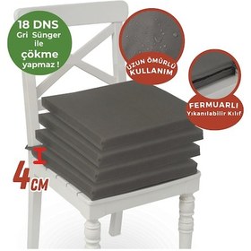 Resim Xpermate 4'lü Sandalye Minderi Su İtici Kumaş 40 x 40 CM Antrasit 
