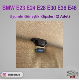 Resim Bmw E23 / Bmw E24 / Bmw E28 / Bmw E30 / Bmw E36 / Bmw E46 Uyumlu Güneşlik Klipsleri 2 Adet Güneşlik Klipsleri 