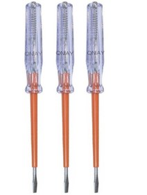 Resim QNİAY 2 Adet Elektrik Kontrol Kalemi Düz Devre Akım Gerilim Kontrol Kalemi Düz Tornavida 