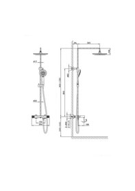 Resim Fm-2155 Siyah Duş Ünitesi Fm-2155 Diğer 