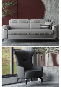 Resim Modalife Veyron 3+1 Salon & Oturma Odası Koltuk Takımı Antrasit 