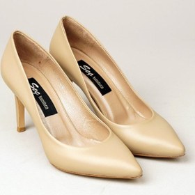 Resim 4292 Hakiki Deri Stiletto 9Cm Vizon 