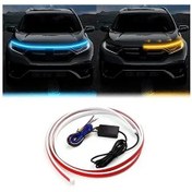 Resim Led Araba Gündüz Çalışma Işığı Şeriti Tarama Sarı Dönüş Sinyali Göstergesi Başlatma Dyna Ice Blue Yellow 2.4m 95in 1 Piece Set 