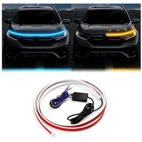 Resim Led Araba Gündüz Çalışma Işığı Şeriti Tarama Sarı Dönüş Sinyali Göstergesi Başlatma Dyna Ice Blue Yellow 2.4m 95in 1 Piece Set 