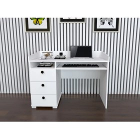Resim Decomech Mobilya Wes 3 Çekmeceli Çalışma Masası- Beyaz 