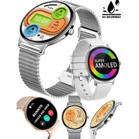 Resim Reeder S19 Max Pro S Uyumlu Su Geçirmez Akıllı Saat Metal Kordon Amoled Ekran 1.43 Inç 