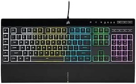 Resim Corsair K55 RGB PRO Oyuncu Klavyesi, Türkçe, RGB LED, 5 Bölge Dinamik RGB Aydınlatma, IPS42 Su ve Toz Dayanıklılık, 6 Adet Ayarlanabilir Makro Tuş (CH-9226765-TR) 