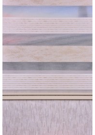 Resim Krem Pliseli Etek Dilimsiz Ds 10790-v6 Zebra Stor Güneşlik Perde 