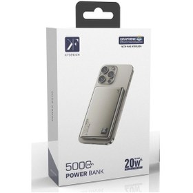 Resim Büro Ev Ofis Cihazları İçin Titanyum 3w-20w 5.000mah Göstergeli Typec Kablosuz Pd Şarjlı Powerbank 