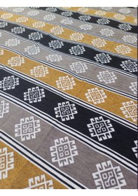 Resim Şönil Halı Örtüsü 200x300cm Kahverengi - Gri 