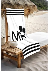 Resim Dijital Baskı Plaj Deniz Havlusu Mr Mickey Desenli Peştamal Hvl0102 Renkli 