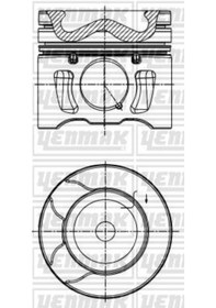 Resim YENMAK 31-04194-000 Piston + Sekman 85Mm Std ( Ford : Mondeo/Kuga/S-Max/Peugeot: 407/508/308 8772810STD 3104194000 (WR684442) (Fiyat:4 Adet İçindir) 