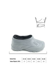 Resim Gezer Erkek Kışlık İçi Peluşlu Çıkarılıabilir Rahat Taban Kısa Eva Kar Bot Gri 