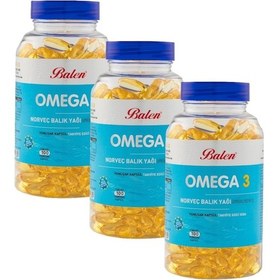Resim Balen Omega 3 Norveç Balık Yağı 1380 MG 100 Kapsül 3 Adet 