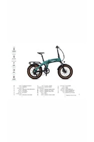Resim Loop ARMOUR -20"Katlanir (FAT Bike) -7 Vites-Elektrikli- Yesil-Gri 