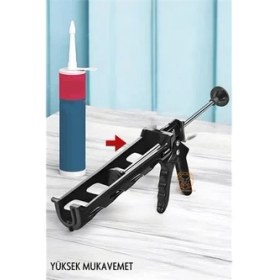 Resim Silikon Tabancası Plastik Ekstra Güçlü Dirençli Profesyonel Dolgu Izolasyon Yapıştırma 