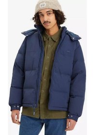 Resim Levi's Oversize Kapüşonlu Minimalist Erkek Kışlık Mont Mavi 