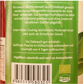 Resim STOREMAX BenOrganic Nar Suyu 946 ml Cam Şişe 1182297 