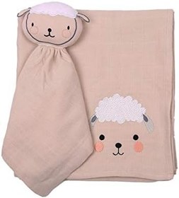 Resim Kuzu Uyku Arkadaşı + Müslin Set 