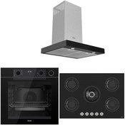 Resim Ferre STEAM PLUS 75 SERİSİ 3LÜ CAM ANKASTRE SET (QEP64CS-RS035-D100) 