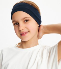 Resim Babygiz Kız Pamuklu Penye, Kaymaz, Terletmez, Ultra Hafif, Esnek Saç Bandı Bandana 