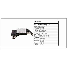 Resim Konjektor 12V Cheroke Daewoo Sephia 4 Fis Oval Sok 504631872 