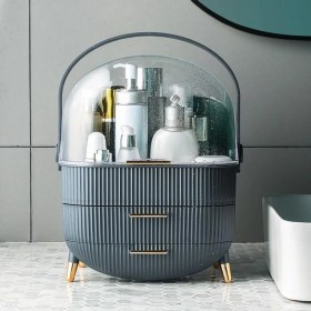 Resim Piev House By House Çekmeceli Makyaj Kozmetik Düzenleyici Organizer Gri 