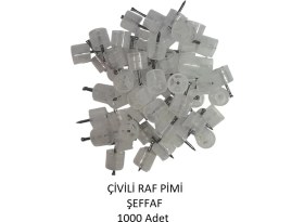 Resim Çivili Raf Pimi Şeffaf 1000 Adet 