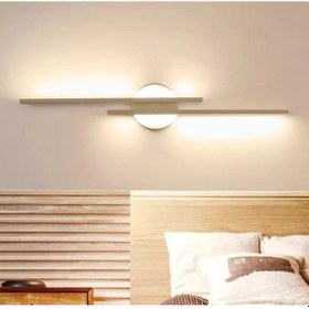 Resim Beyaz Günışığı Ledli Duvar Lambası Aplik Beyaz 