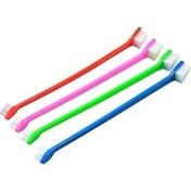 Resim SanalAMCA Store Kyrotech 4’lü Çift Taraflı Kedi ve Köpek Diş Fırçası Seti – Uzun Saplı, Ergonomik, Yumuşak Kıllı, E 