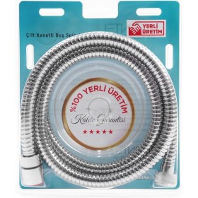 Resim Çift Kenetli Duş Hortumu Spirali (%100 Yerli - 1. Sınıf Kalitede) (Gri) 