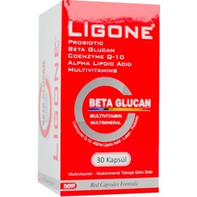 Resim LİGONE Beta-Glucan Probiotic Multivitamin 30 Kapsül 