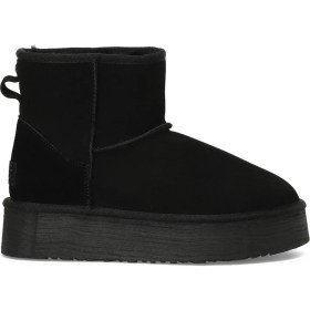 Resim Nine West Asteferne Siyah Kadın Kar Botu Deri Süet Dış Materyal ve 5 cm Topuk ile Şık Tasarım 