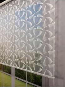 Resim donatti perde NOVA Serisi - Üç Yaprak Desenli Çift Mekanizmalı Siyah Perde 210 x 270 