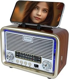 Resim MAGNESİA Apera Nns Ns-6682bt Led Çerçeveli Müzik S Fm Radyo Usb Mp3 Player Bluetooth Hoparlör Telefon Tut 