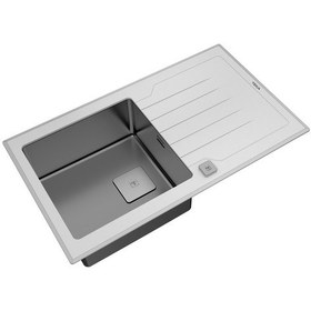 Resim Teka Diamond Rs15 1B 1D 86 (Wst White) Tek Hazne Ve Tek Damlalıklı Cam Eviye - Beyaz - 115100012 