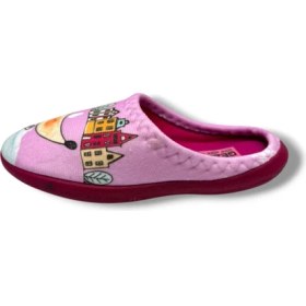 Resim Gezer Termal Kız Çocuk Ev Terlik Pembe Tekstil Malzemeden Casual Kullanım İçin 30-35 