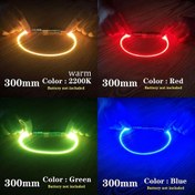 Resim 4'lü Silikon LED Şerit, FCOB Çip, Esnek Pille Güçlü Aydınlatma, 0.5W, DIY Dekorasyon, Kreatif Hediye Seçenekleri - Spiral Ampul Filament Diyot, Çeşitli Boyutlar, Pille Dahil Değil 