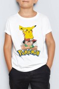 Resim Morinna İm Pokemon Pikachu Unisex Çocuk Tişört T-shirt Mr-03 