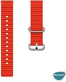 Resim Microsonic Honor Magic Watch 2 46mm Kordon Ocean Band Kırmızı 