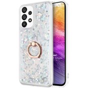 Resim Microsonic Samsung Galaxy A73 5g Kılıf Glitter Liquid Holder Gümüş 