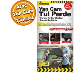 Resim Badem10 Automix Araba Araç Otomobil Oto Güneş Koruyucu Gölge Yan Cam Pencere Tül Perde Güneşliği 44817 