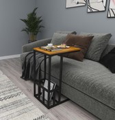 Resim WOODFACE PRAG DOĞAL AHŞAP YAN SEHPA MEŞE RENK 